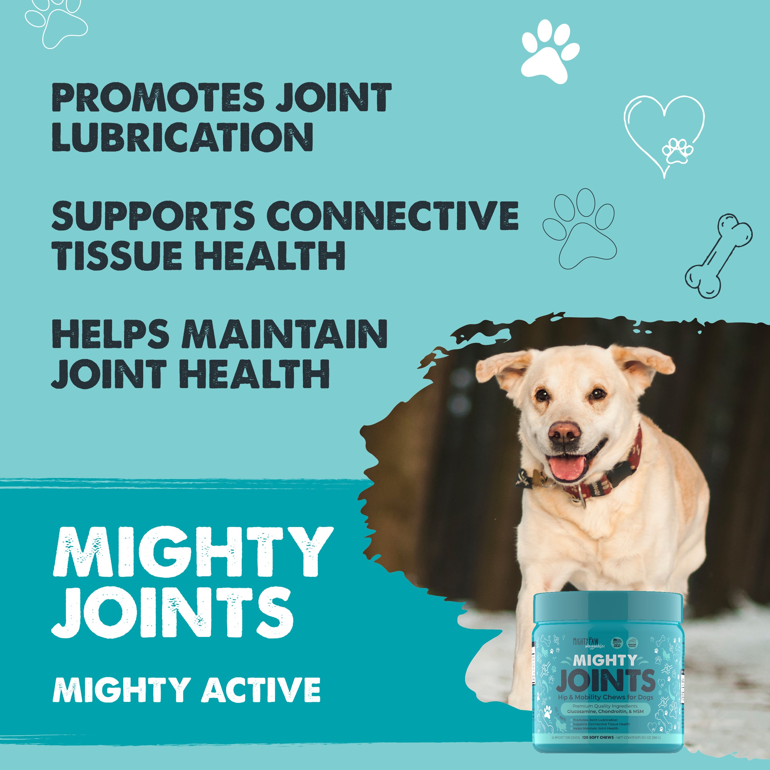 Mighty Joints Chews for Dogs | Hip and Joint Support
