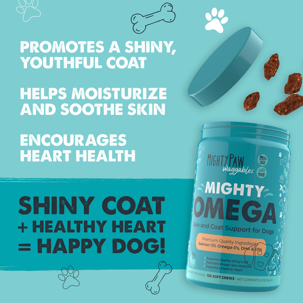 Mighty Omega3 Salmon Oil Chews Supplements for Dogs Mighty Paw