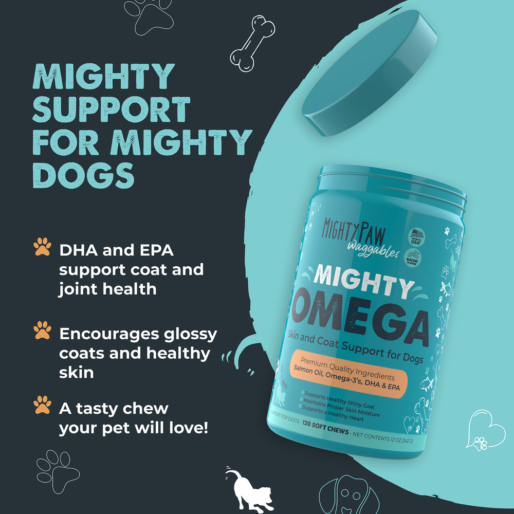 Mighty Omega3 Salmon Oil Chews Supplements for Dogs Mighty Paw