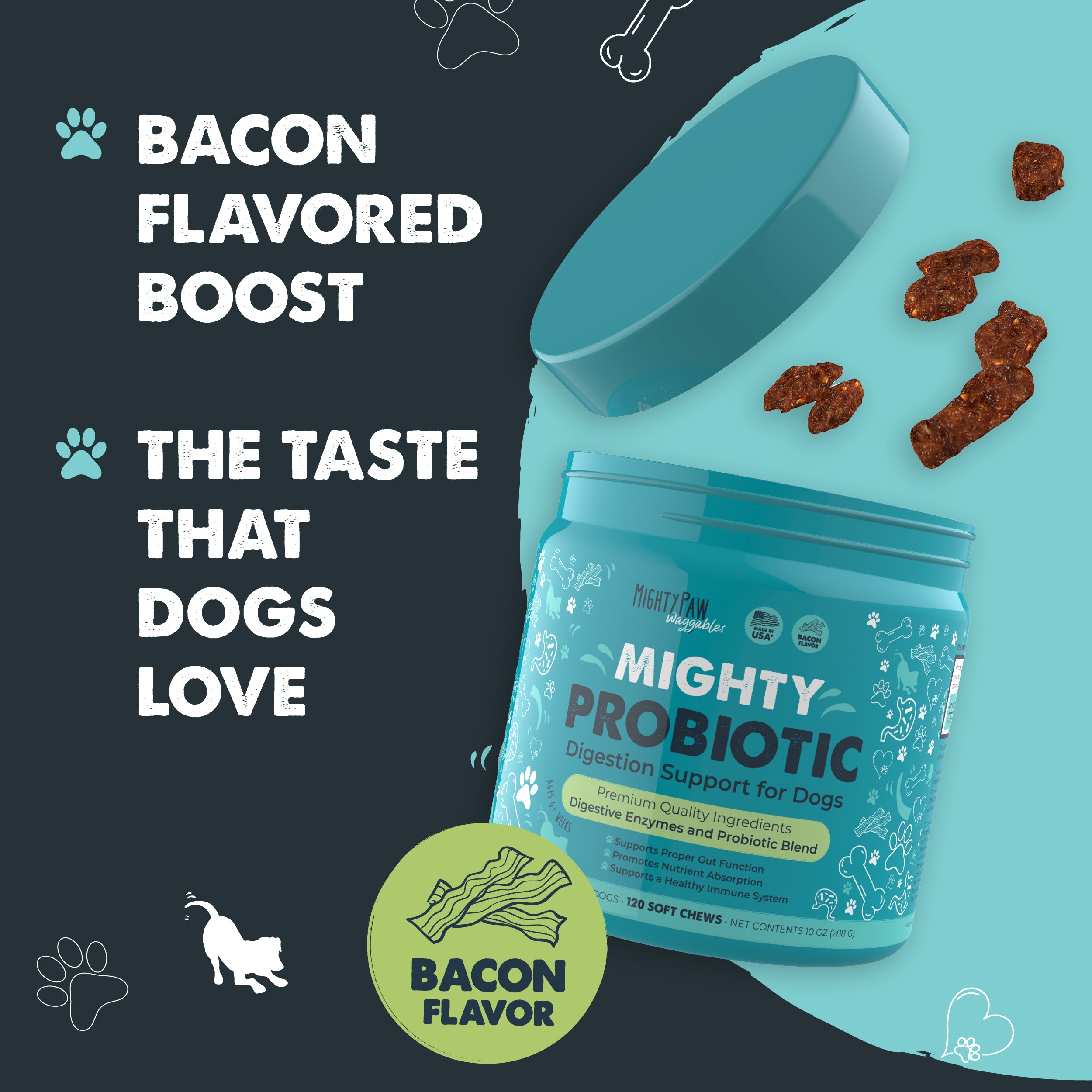 Mighty Probiotic Chews for Dogs | Digestion Support