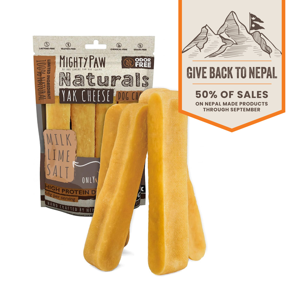 All-Natural Yak Cheese Dog Chews