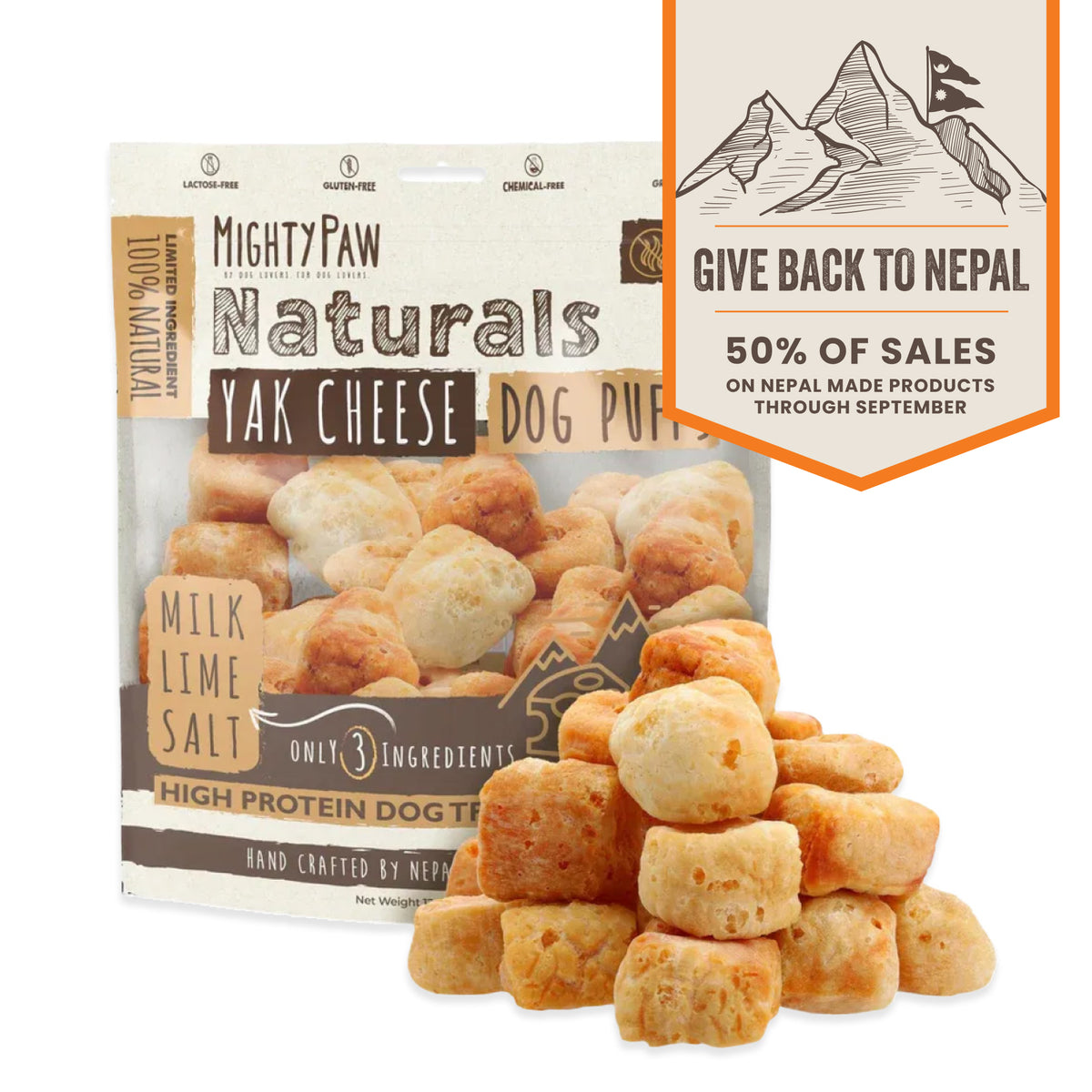 All-natural Yak Cheese Puffs