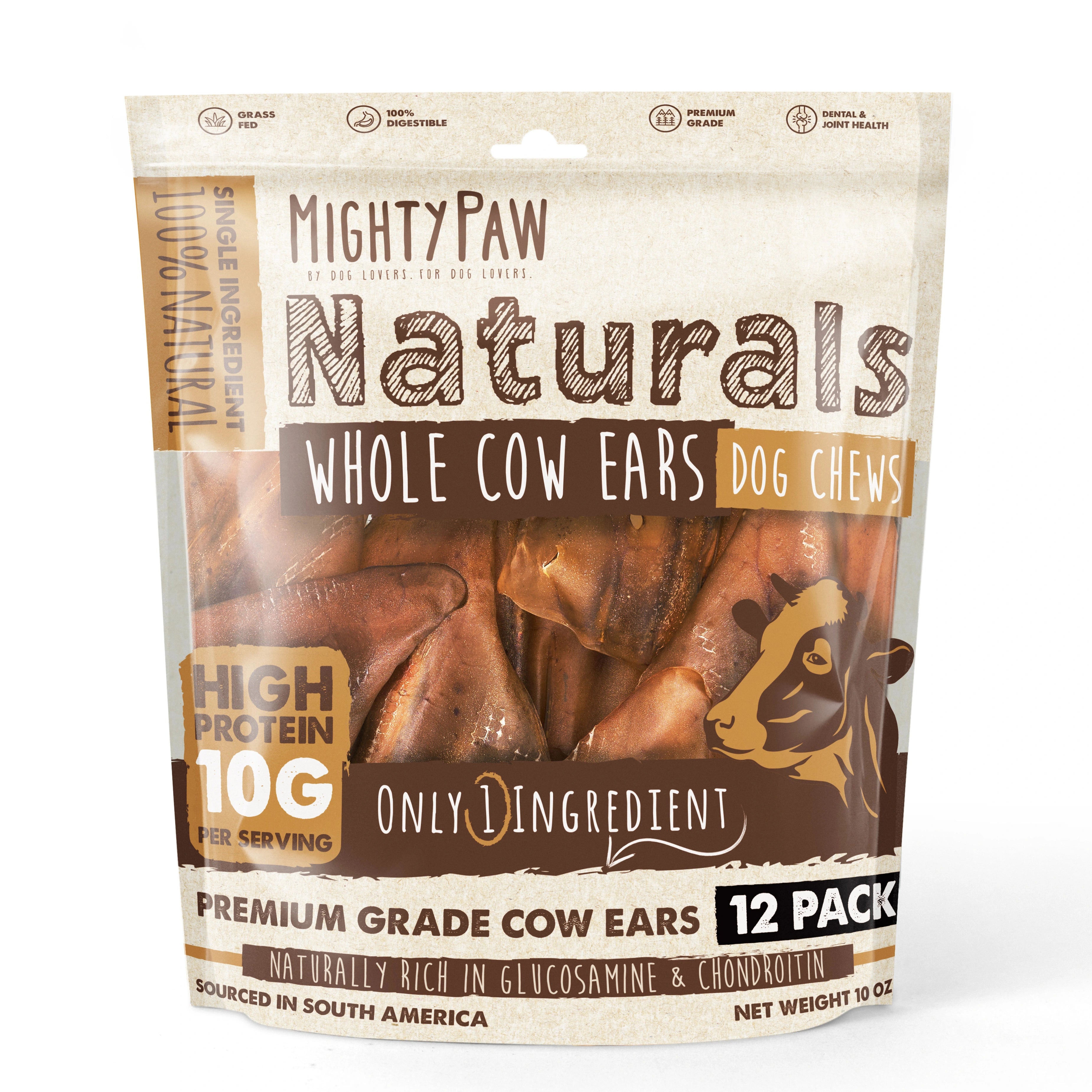 whole cow ears dog chews