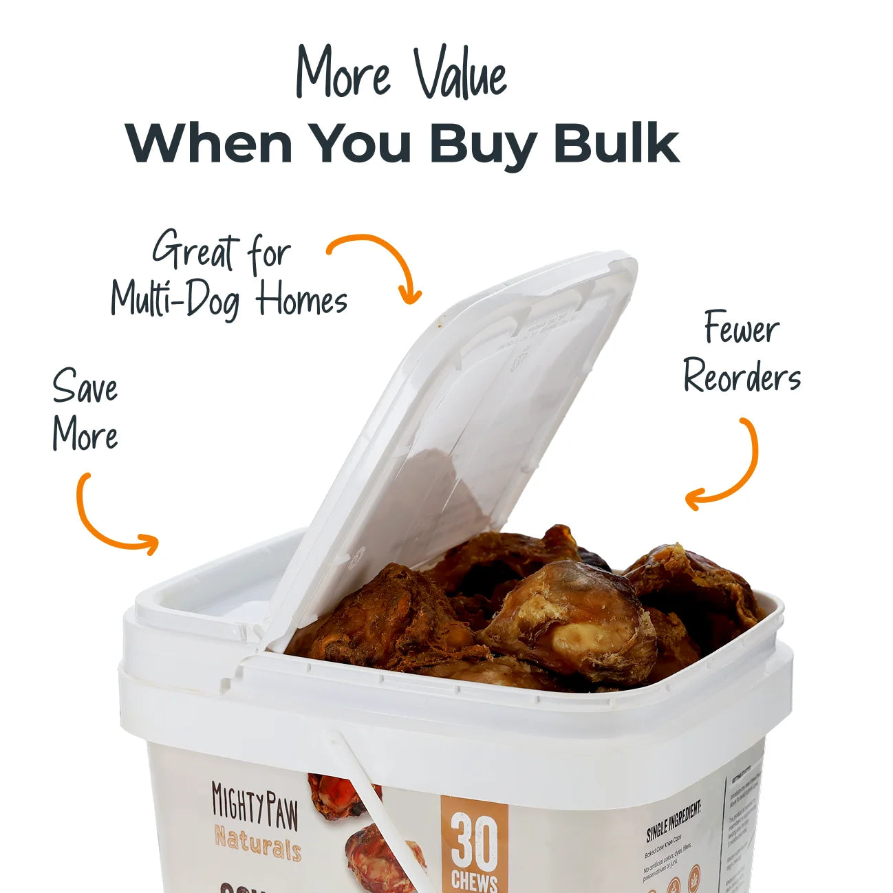 Bulk Bucket Cow Knee Caps