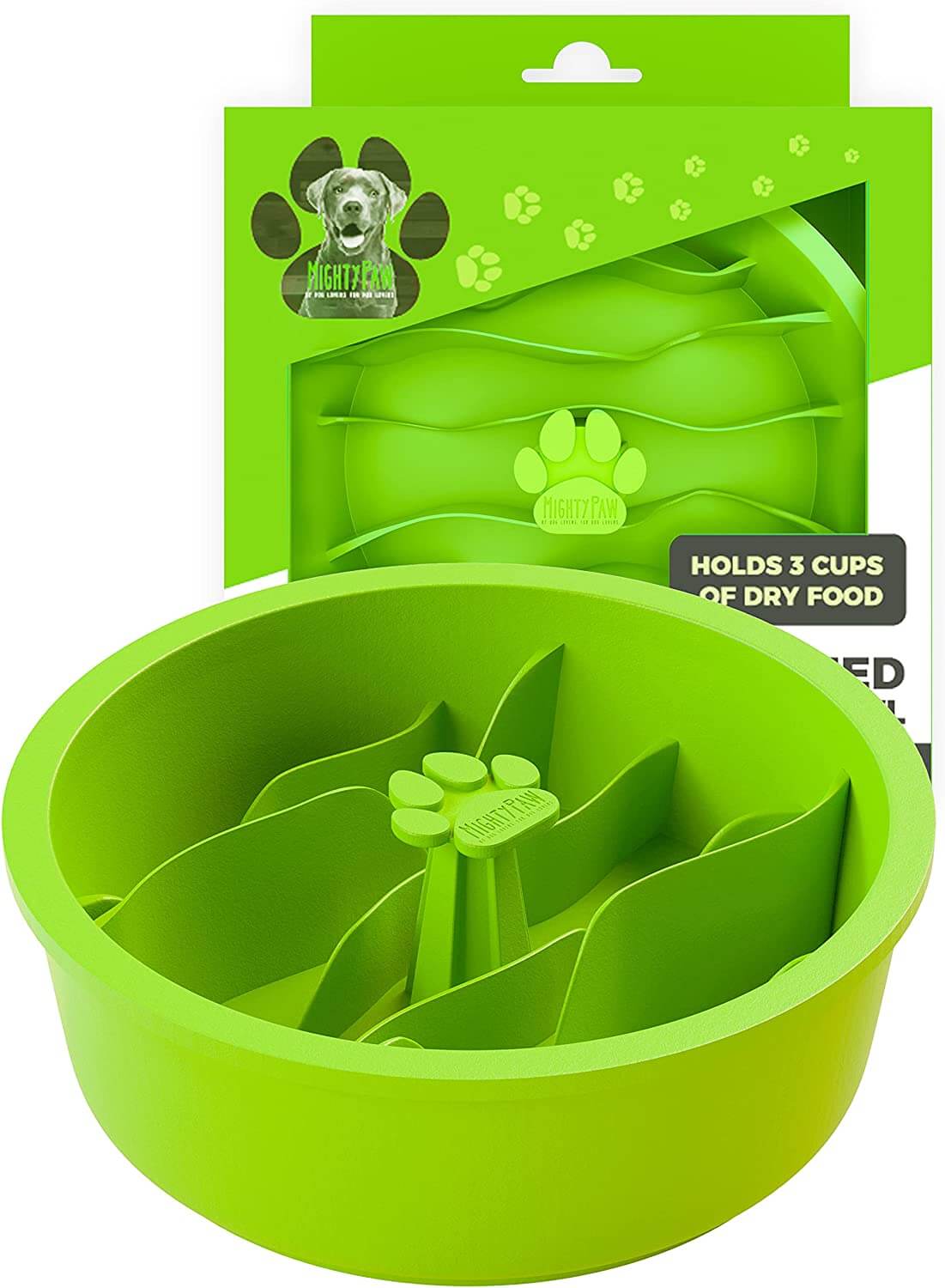 Slow Feed Dog Bowl Holds 3 Cups BPA Free Dishwasher Safe