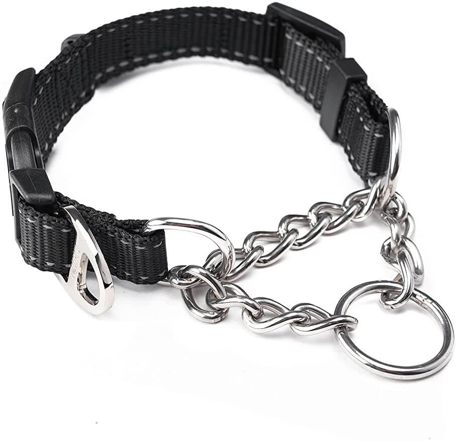 Tightening dog clearance collar