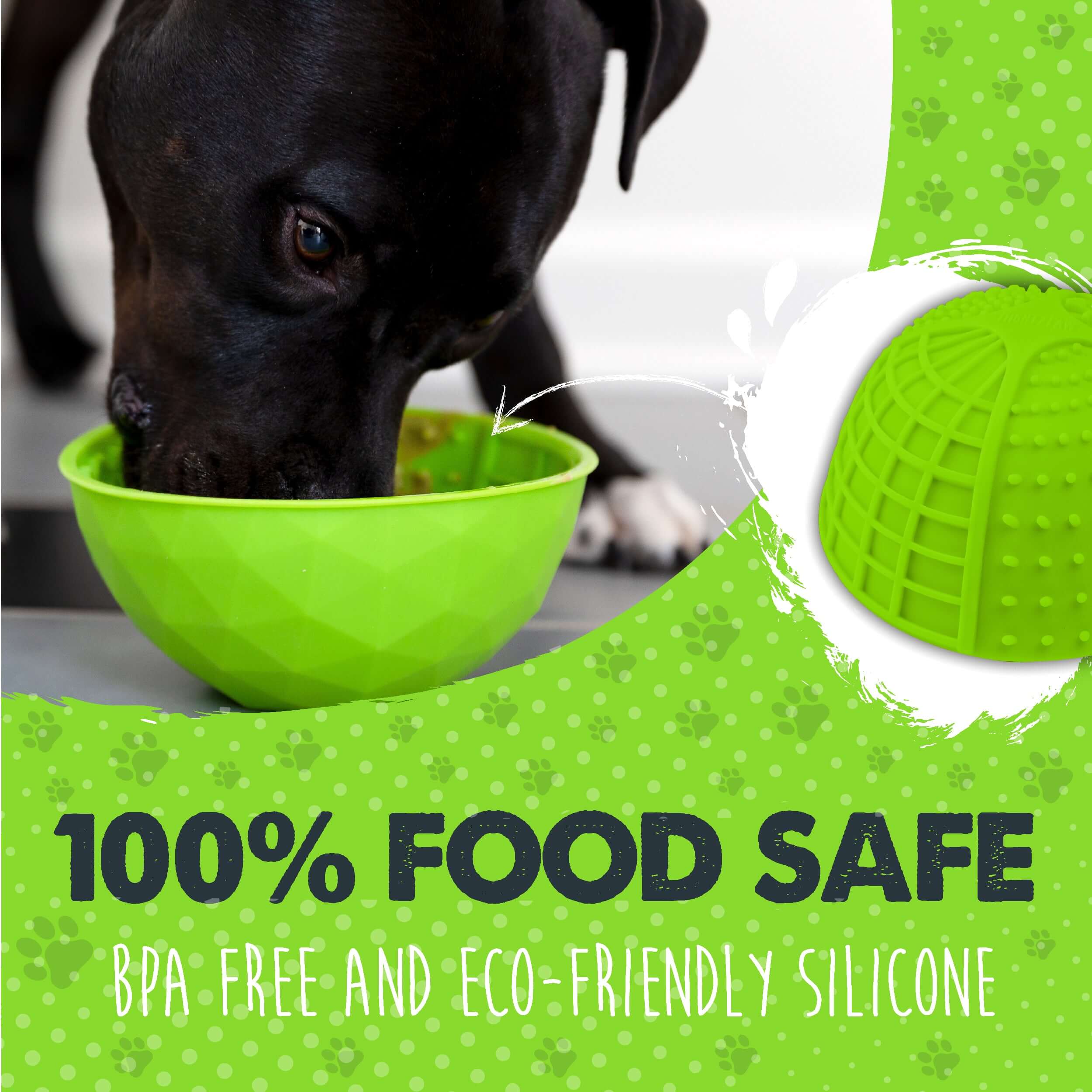 Healthy Eating Silicone Dog Puzzle Bowl Eco-friendly Pet Slow
