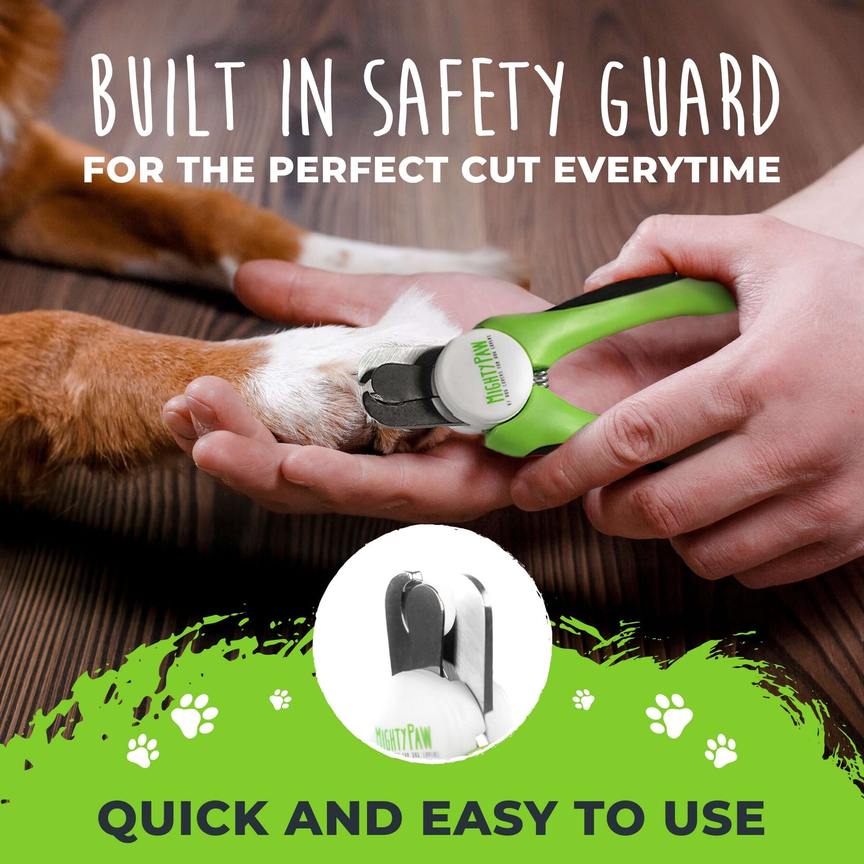 Mighty Paw Dog Nail Clippers with Safety Guard & Locking Switch