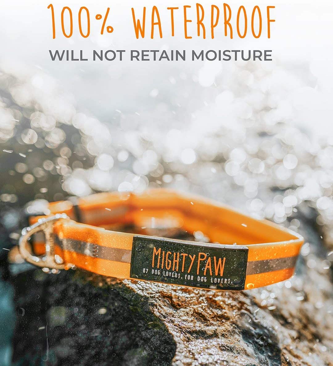 Waterproof Dog Collar, PVC Coated Webbing