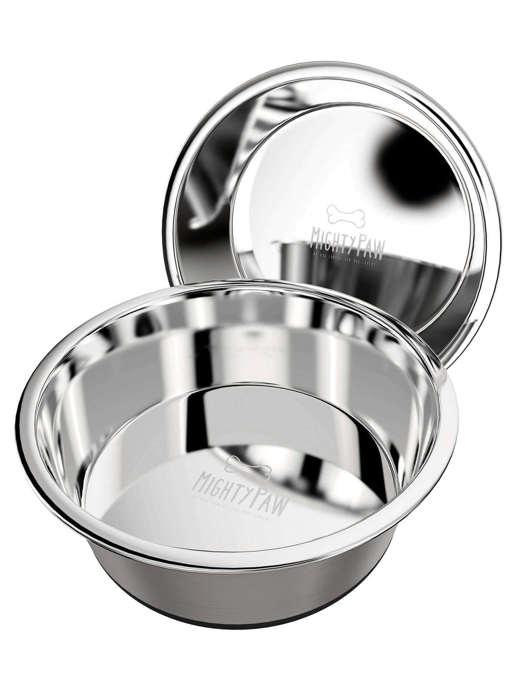 Tuff Pupper 100 oz Heavy Duty Insulated Stainless Steel Dog Bowl for Large  Dogs, Non-Slip Base, Dishwasher Safe