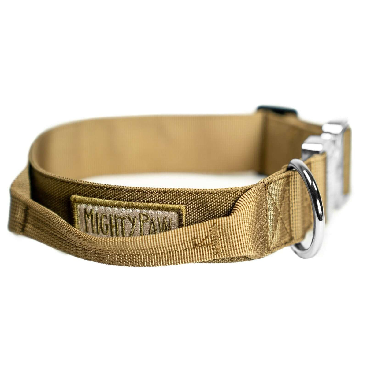 Tactical Dog Collar with Hook & Loop Fastener Patch