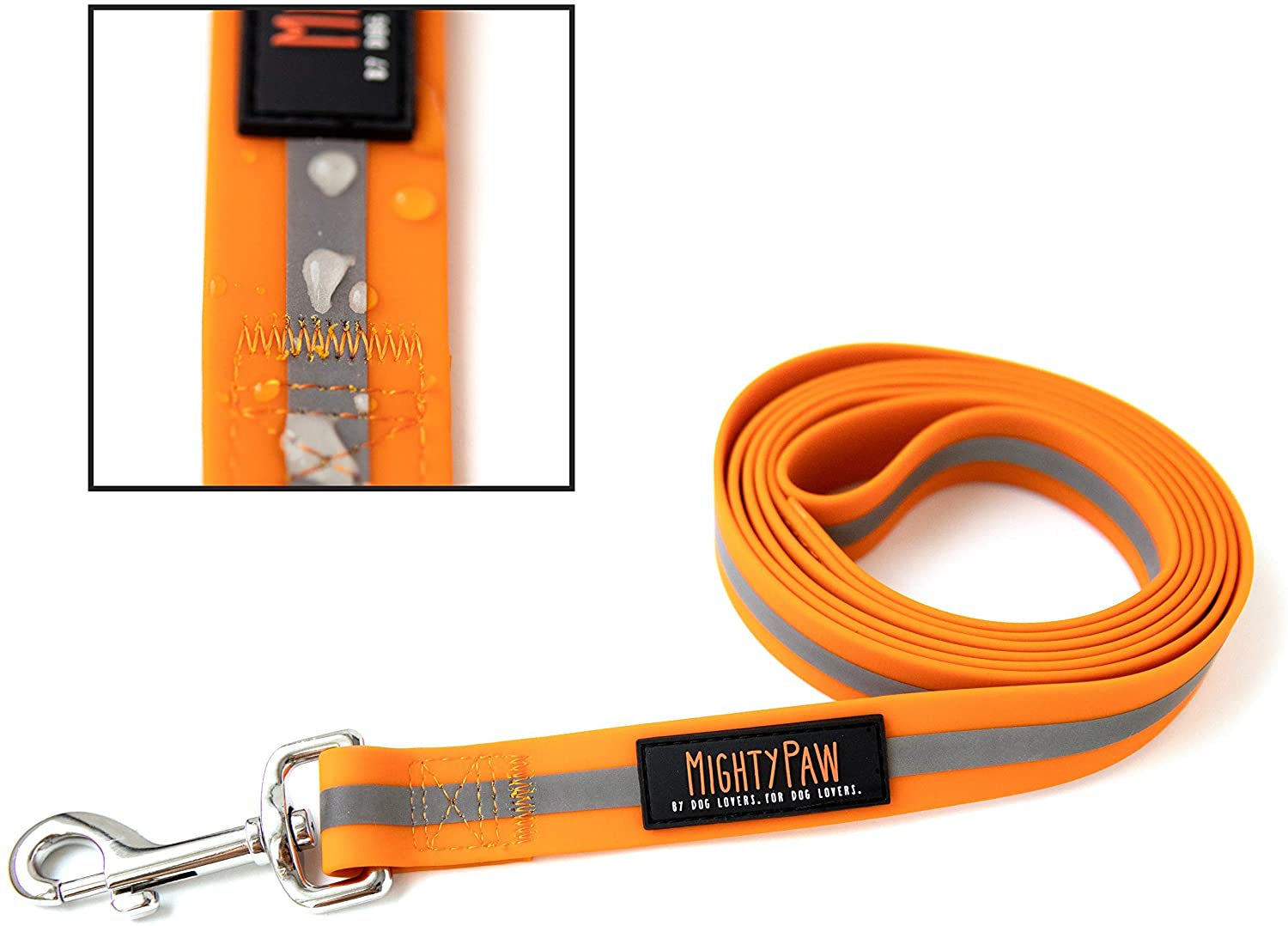 Waterproof Dog Leash, PVC Coated Webbing