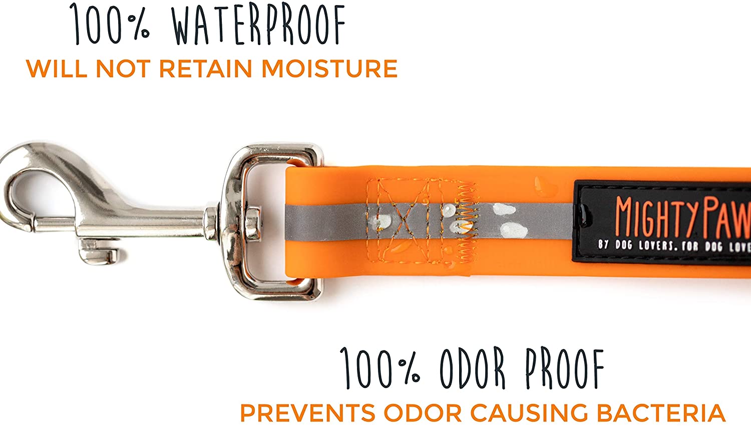 Waterproof Dog Leash, PVC Coated Webbing