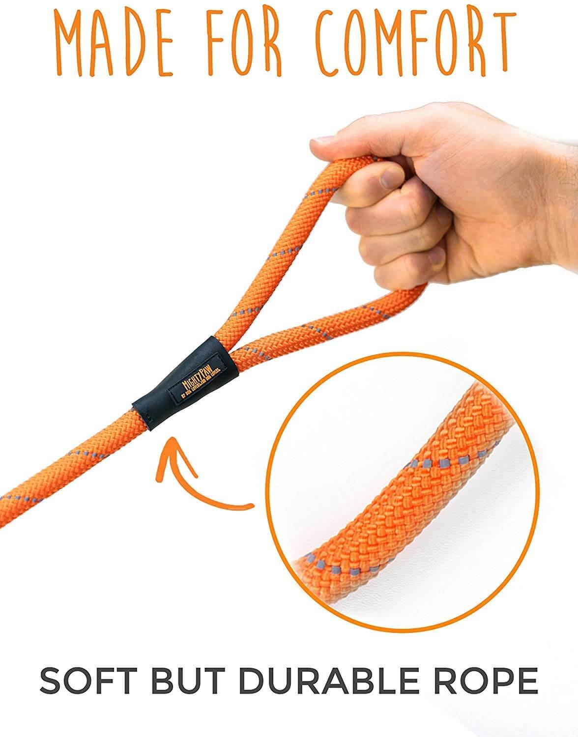 Mighty Paw Adjustable Slip Rope Leash for Easy Control
