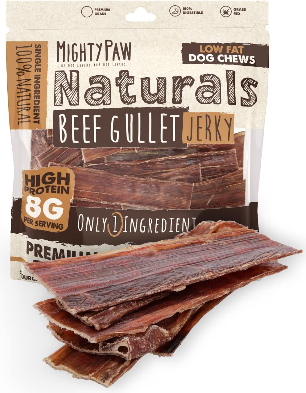 Beef Gullet Jerky for Dogs