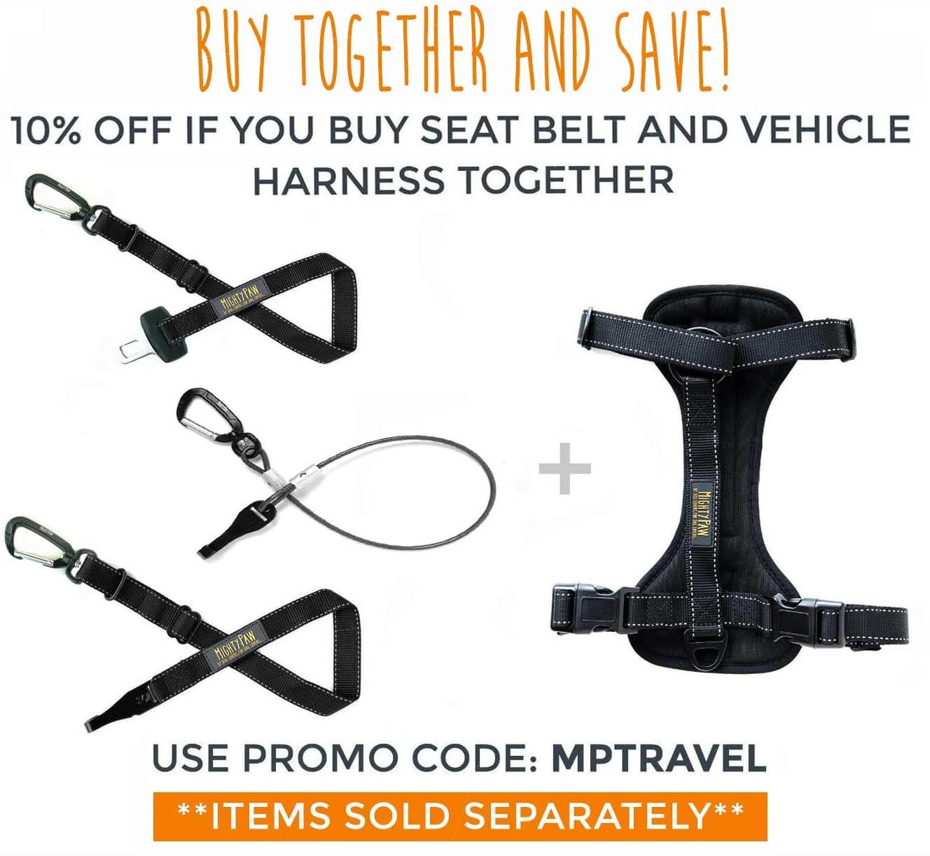 Mighty paw car harness best sale