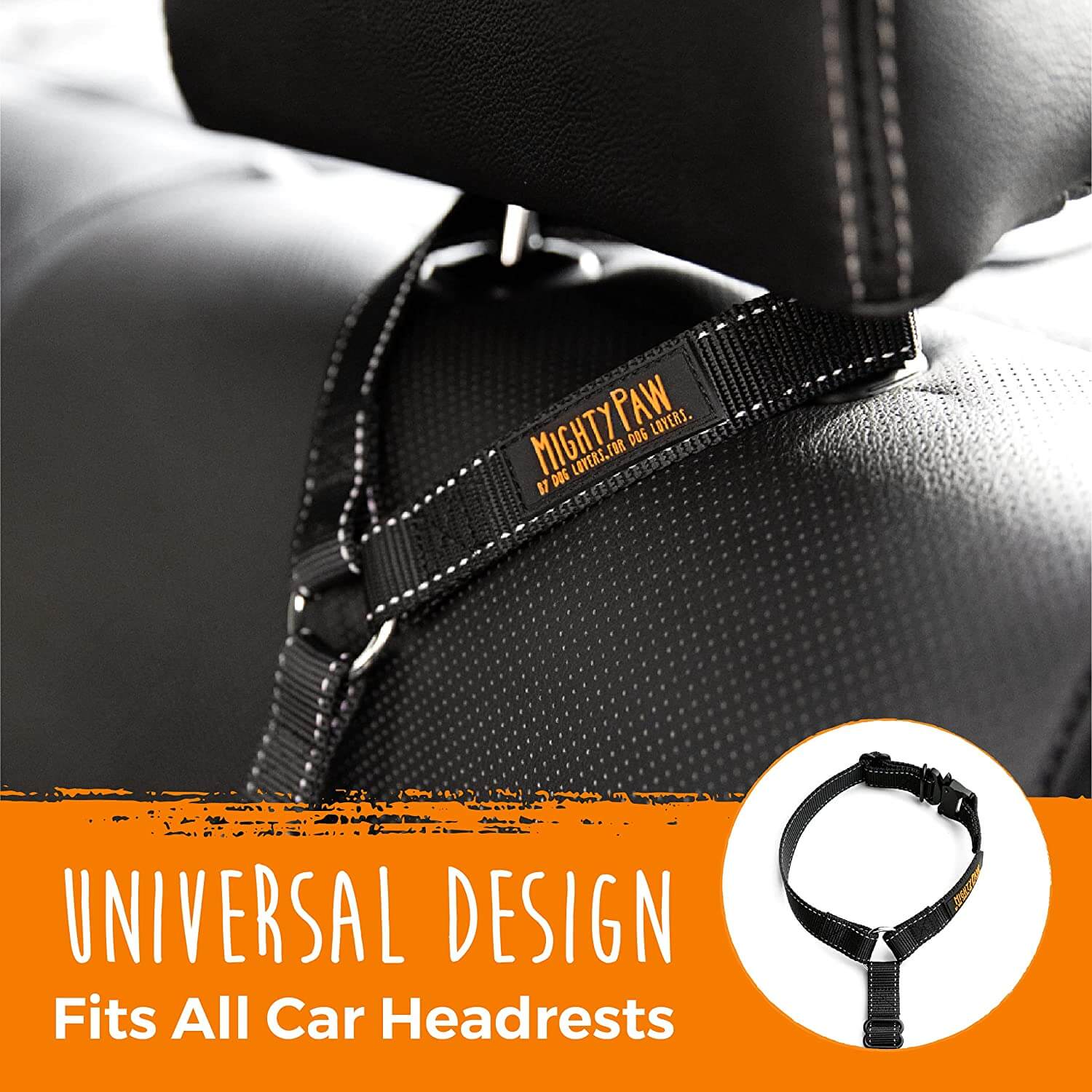 Keep Your Dog Safe on the Road with Mighty Paw Car Headrest Dog Seat Belt