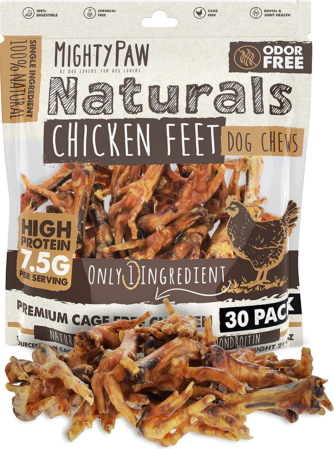 Chicken Feet Chews for Dogs (30 Pack)