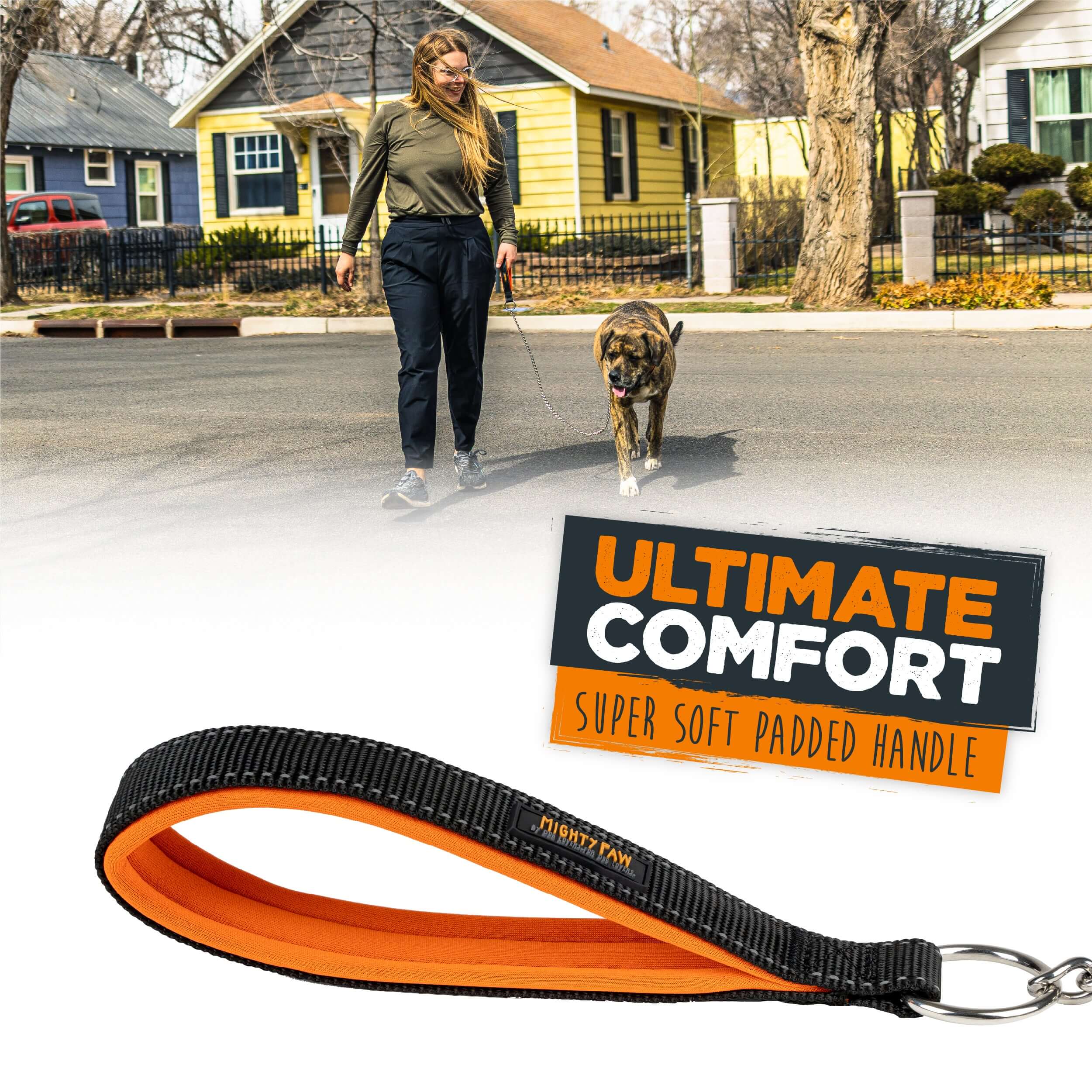 Heavy duty chain dog leash best sale