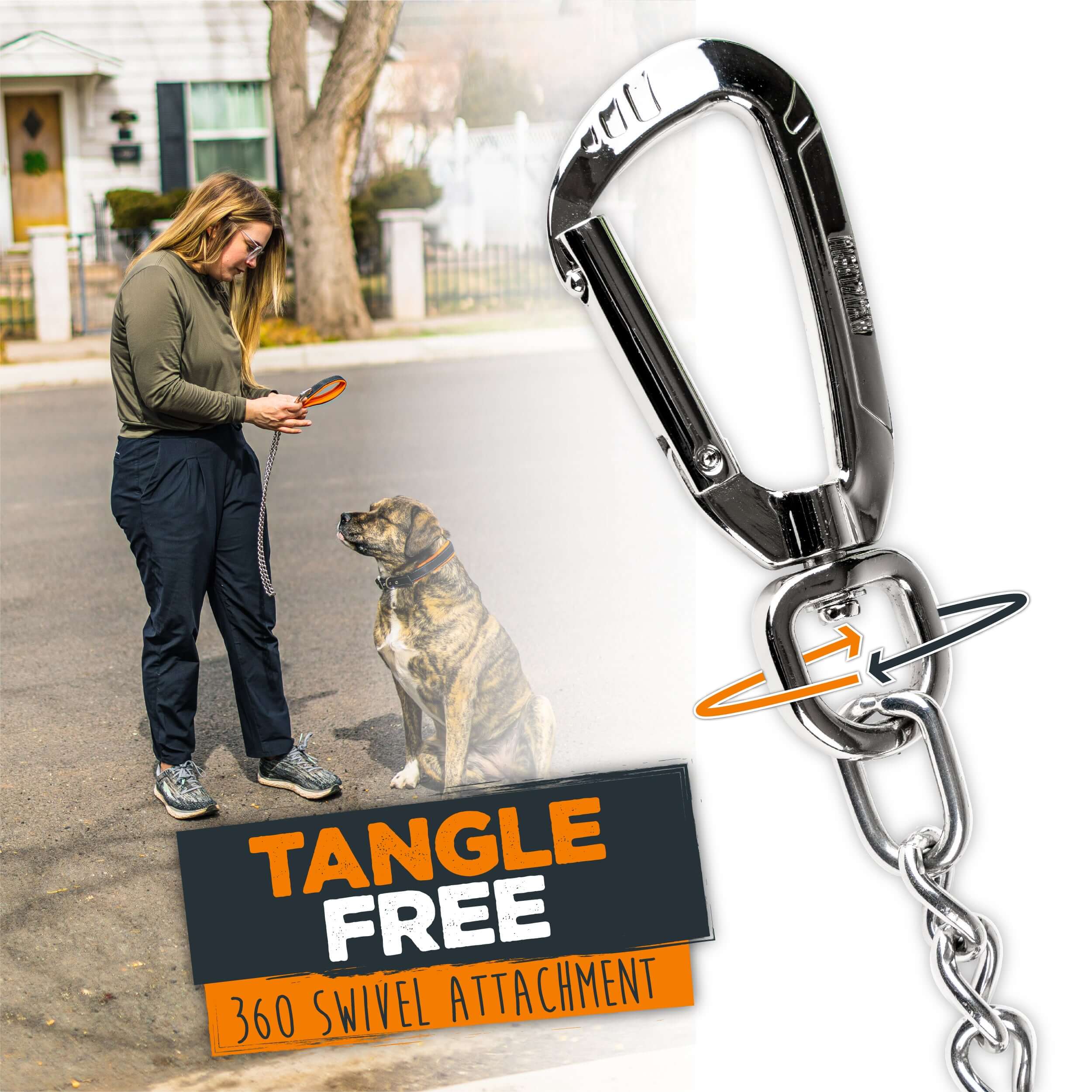 Mighty Paw Heavy Duty Chain Dog Leash for Large Breeds