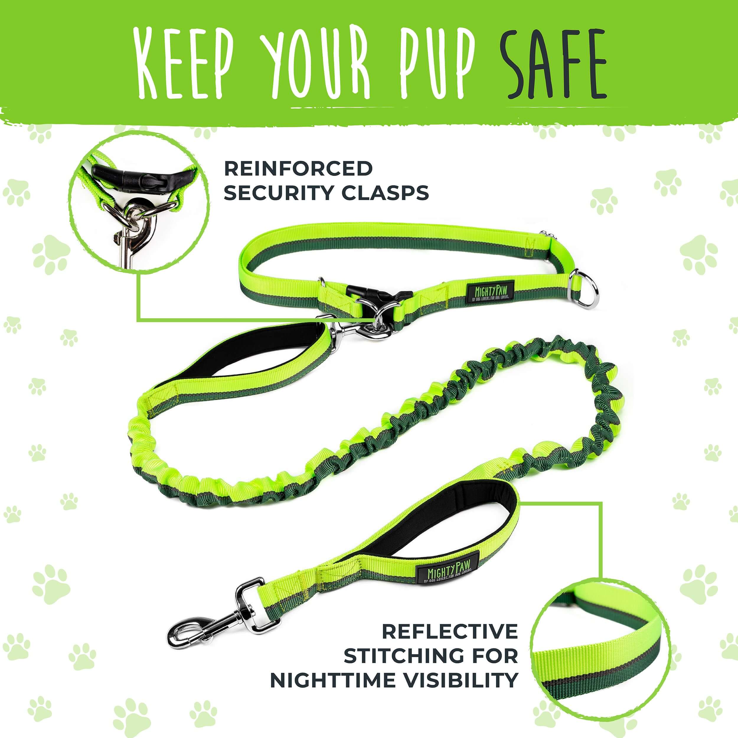 Elevate Your Dog Walking Experience with the Mighty Paw Hands Free Bungee Leash Set 2.0