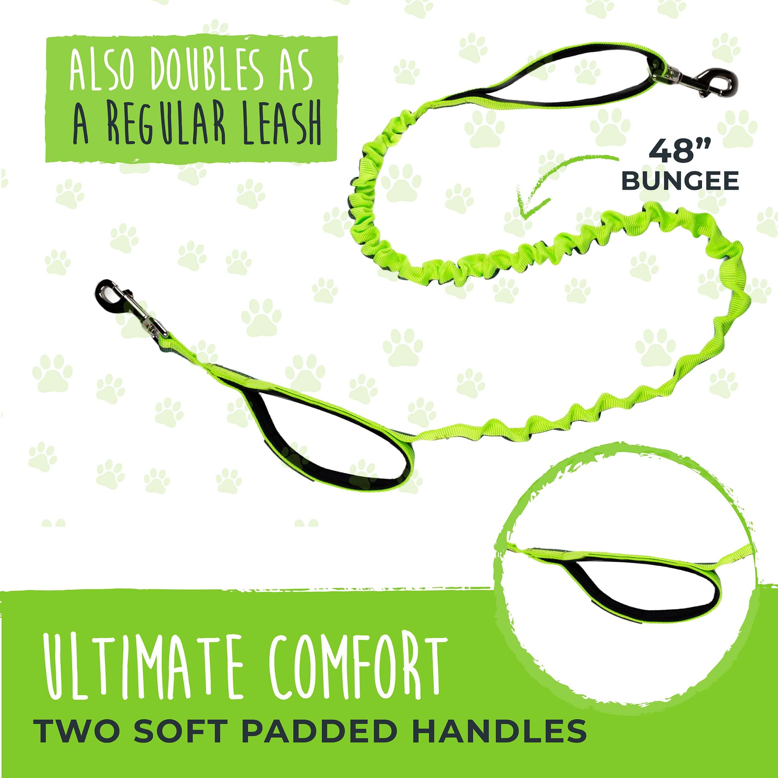 Premium Hands-Free Dog Walking Belt with Bungee Leash - Ergonomic Design
