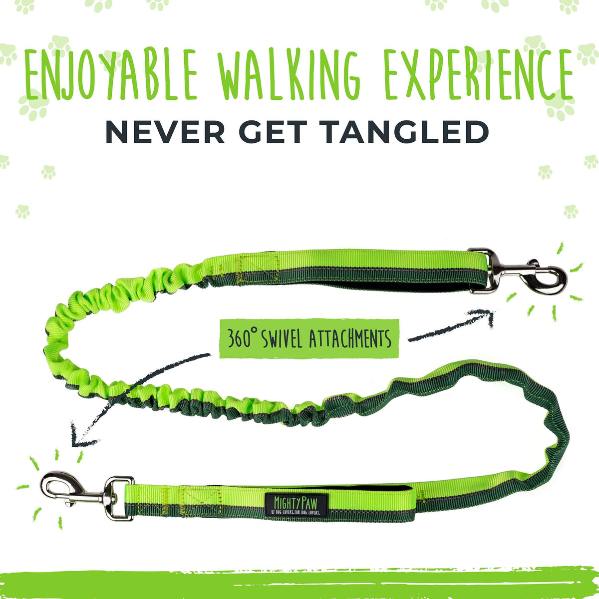 Elevate Your Dog Walking Experience with the Mighty Paw HandsFree Bungee Leash Set 2.0