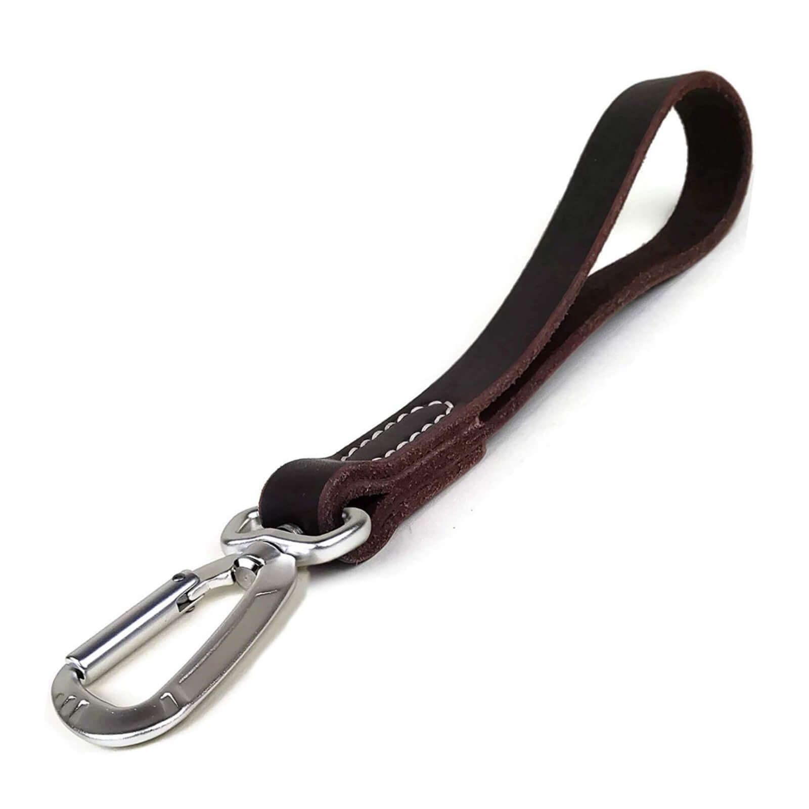 Mighty Paw Leather Leash Tab: Short Dog Leash for Training and Control