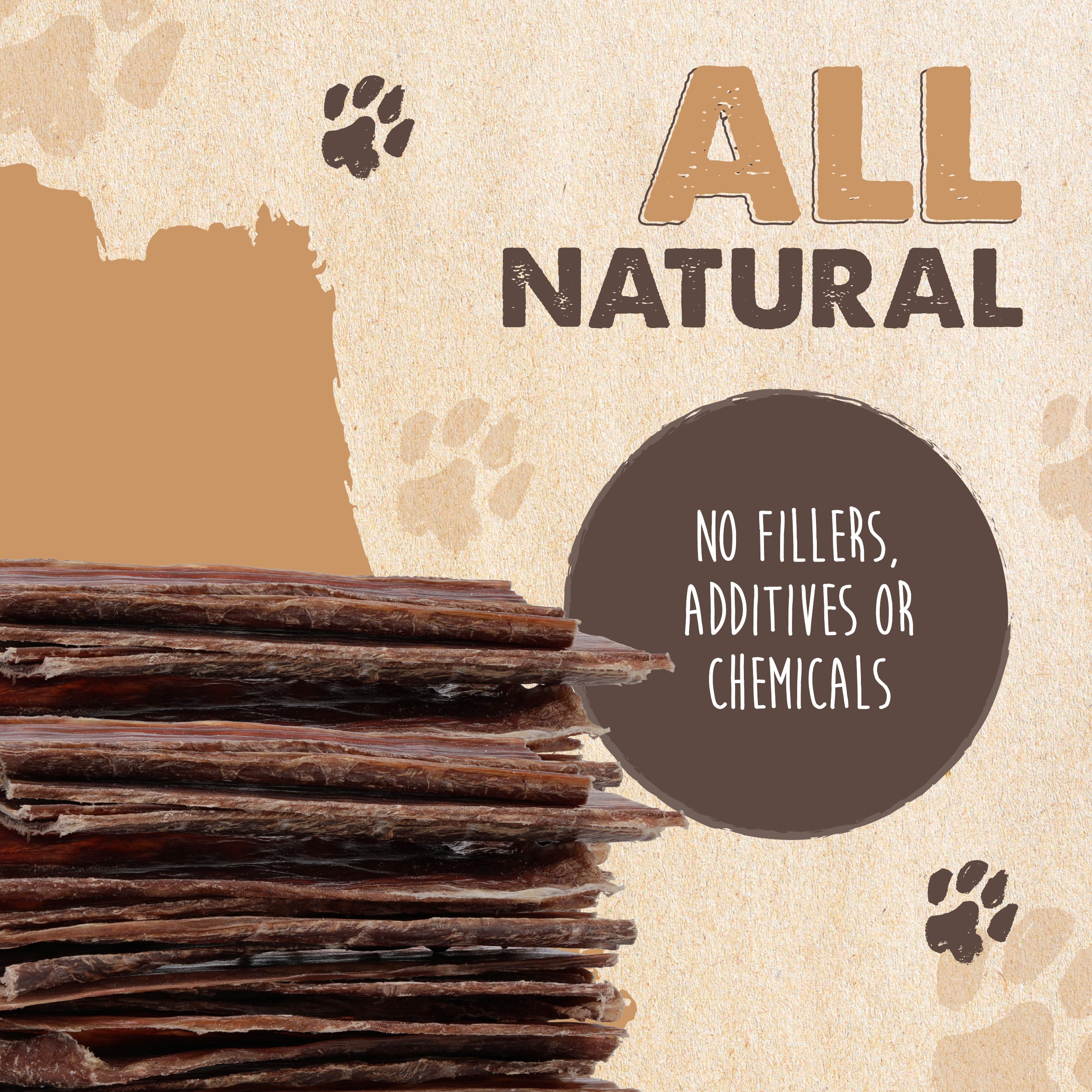 All-Natural Beef Gullet Jerky for Dogs