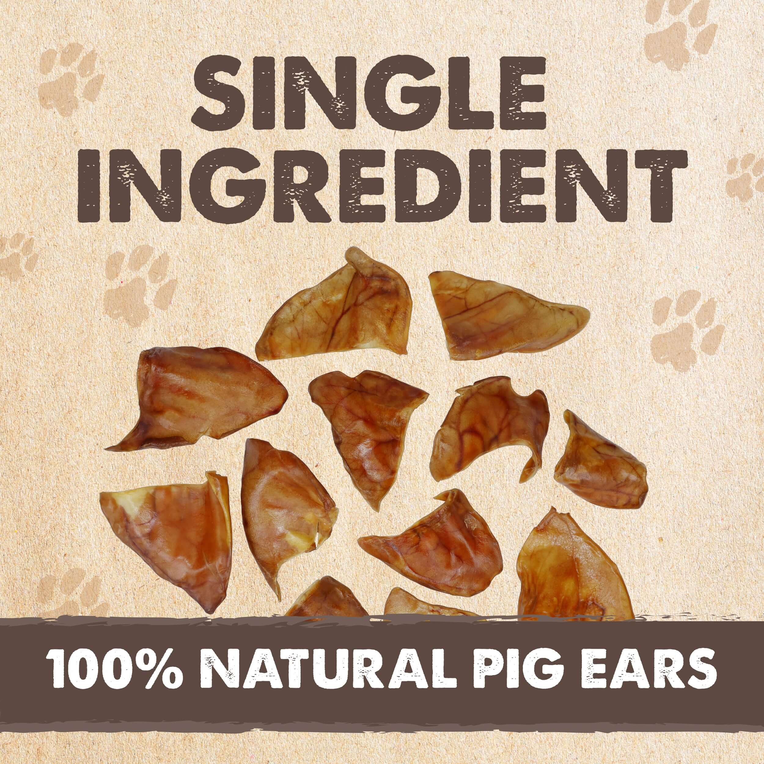 Pig Ear Chews for Dogs (12 Pack)