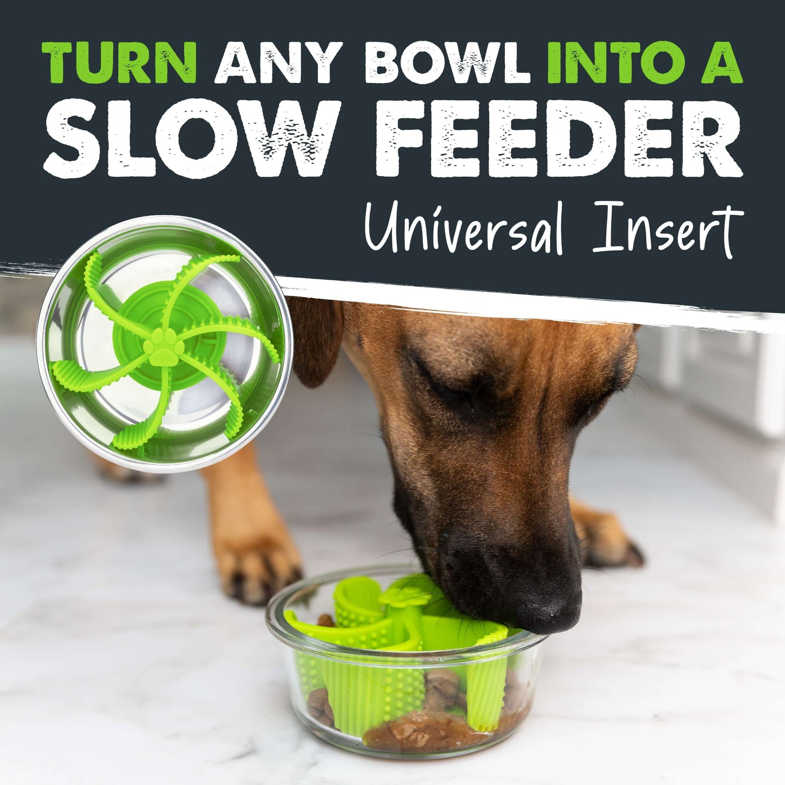 Slow Feeder Insert for Dog Bowl BPAFree &