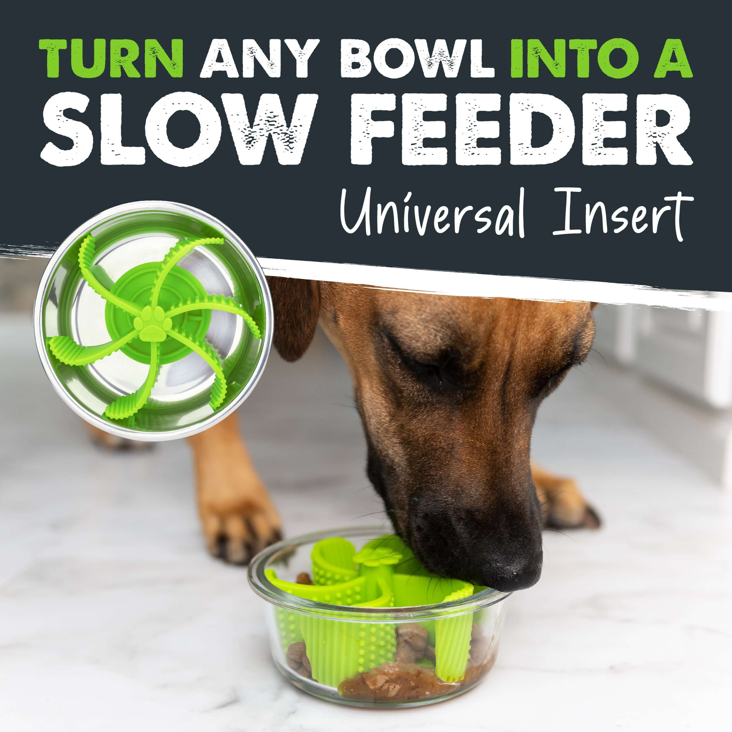 BPA-Free Slow Feeder Insert for Dogs - Reduce Gulping and Overeating