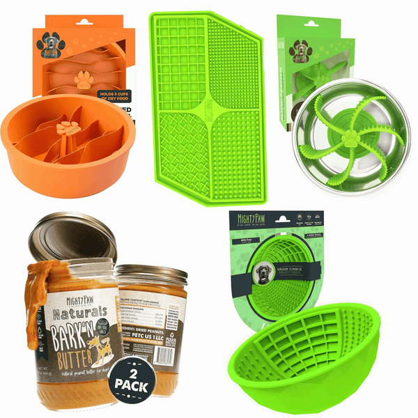 Mighty Paw Slow Feeder Bowl Insert Green